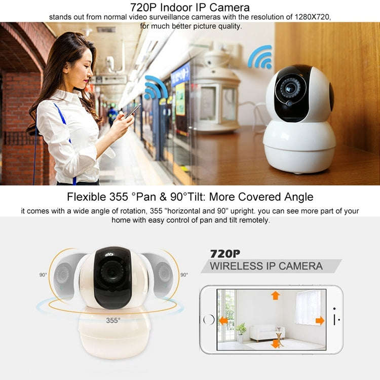 Anpwoo YT006 720P HD WiFi IP Camera, Support Motion Detection & Infrared Night Vision & SD Card(M...