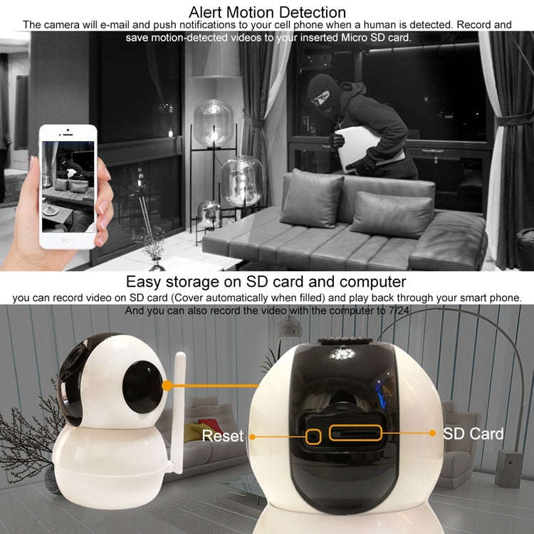 Anpwoo YT006 720P HD WiFi IP Camera, Support Motion Detection & Infrared Night Vision & SD Card(M...