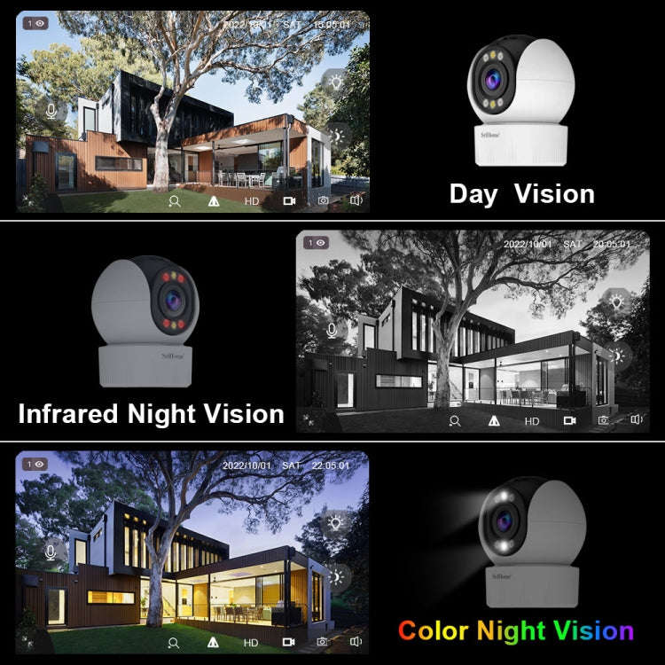 SriHome SH046 4.0 Million Pixels FHD Low Power Consumption Wireless Home Security Camera System (...