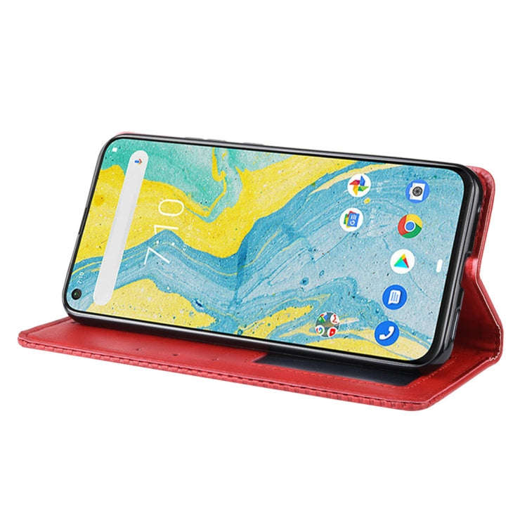 Retro Magnetic Clasp Horizontal Flip Leather Case for Nokia X71 (8.1 Plus), with Holder & Card Sl...