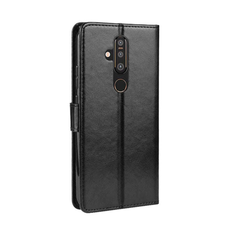 Crazy Horse Texture Horizontal Flip Leather Case for Nokia X71 (8.1 Plus), with Holder & Card Slo...