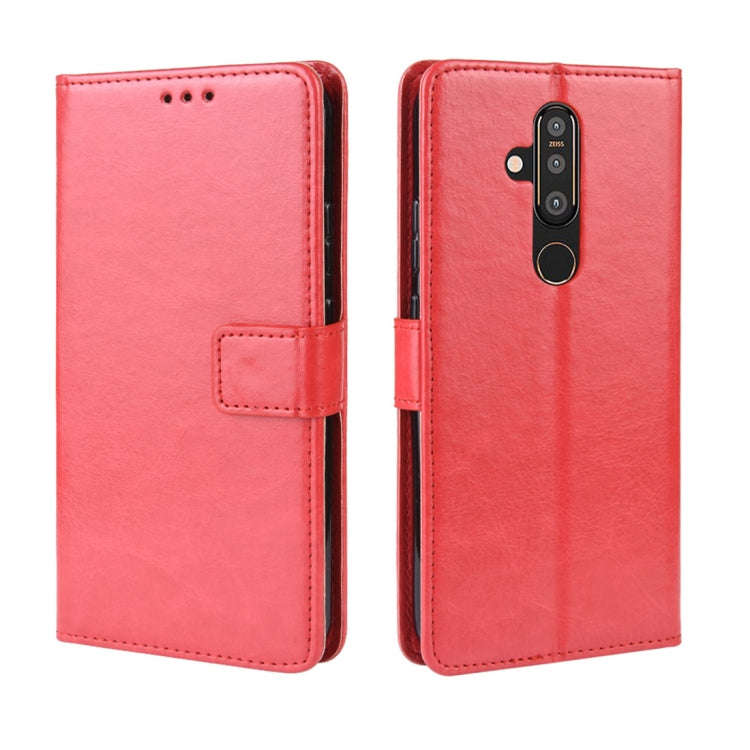 Crazy Horse Texture Horizontal Flip Leather Case for Nokia X71 (8.1 Plus), with Holder & Card Slo...