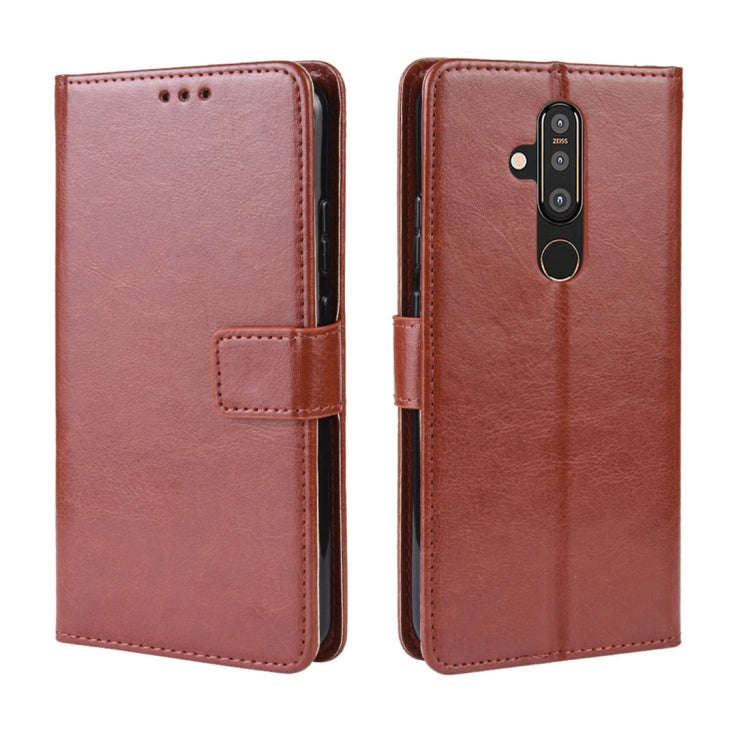 Crazy Horse Texture Horizontal Flip Leather Case for Nokia X71 (8.1 Plus), with Holder & Card Slo...
