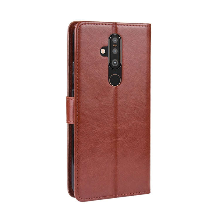 Crazy Horse Texture Horizontal Flip Leather Case for Nokia X71 (8.1 Plus), with Holder & Card Slo...