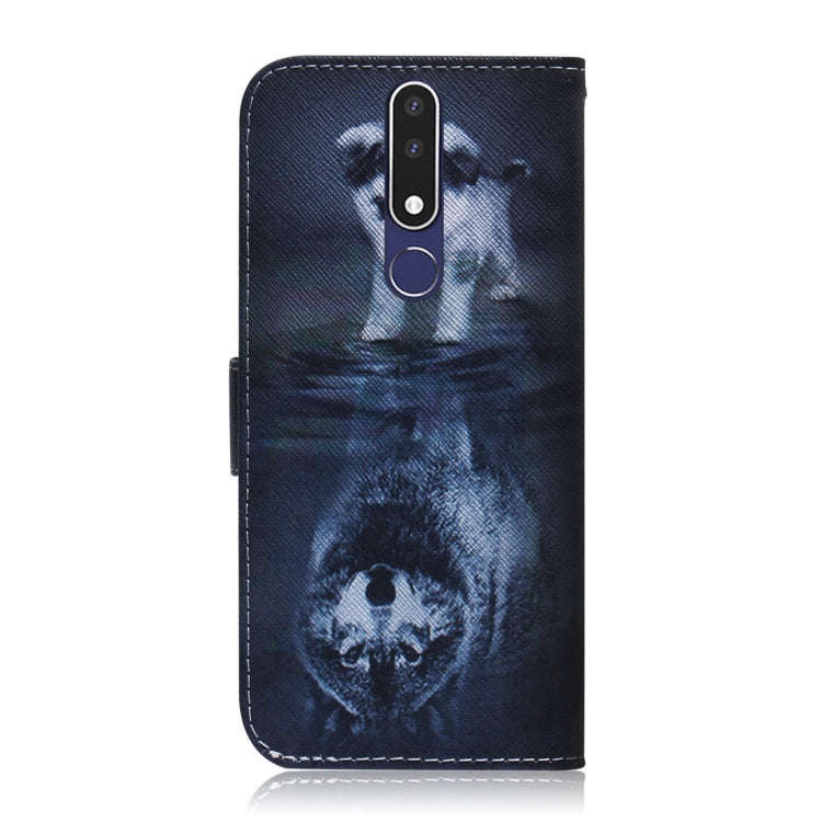 Wolf and Dog Pattern Coloured Drawing Horizontal Flip Leather Case for Nokia 3.1 Plus, with Holde...