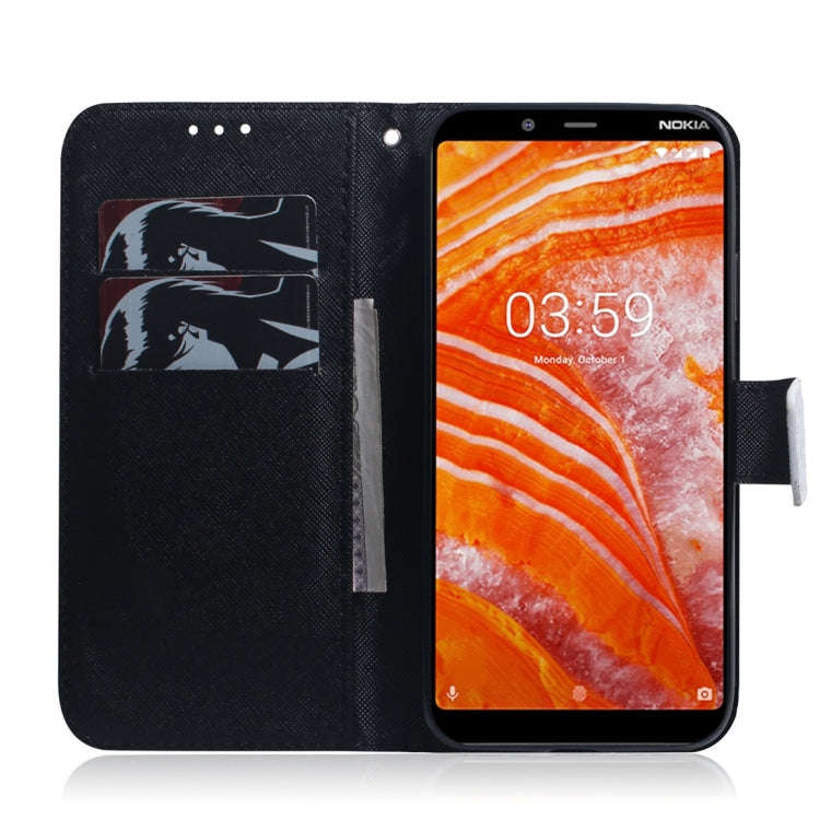Wolf and Dog Pattern Coloured Drawing Horizontal Flip Leather Case for Nokia 3.1 Plus, with Holde...