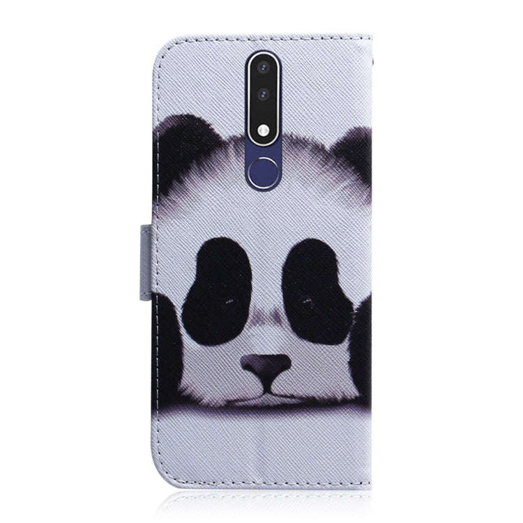 Panda Pattern Coloured Drawing Horizontal Flip Leather Case for Nokia 3.1 Plus, with Holder & Car...