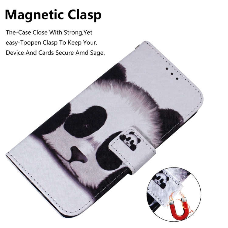 Panda Pattern Coloured Drawing Horizontal Flip Leather Case for Nokia 3.1 Plus, with Holder & Car...