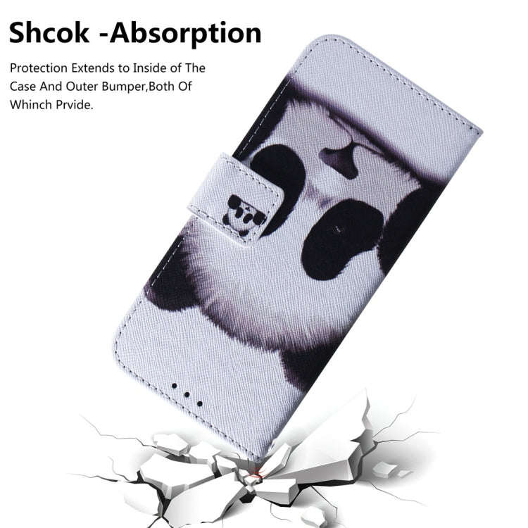Panda Pattern Coloured Drawing Horizontal Flip Leather Case for Nokia 3.1 Plus, with Holder & Car...