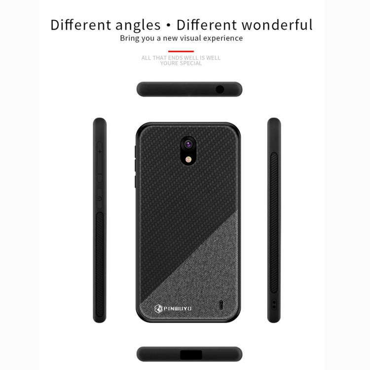 PINWUYO Honors Series Shockproof PC + TPU Protective Case for Nokia 1 Plus (Brown)