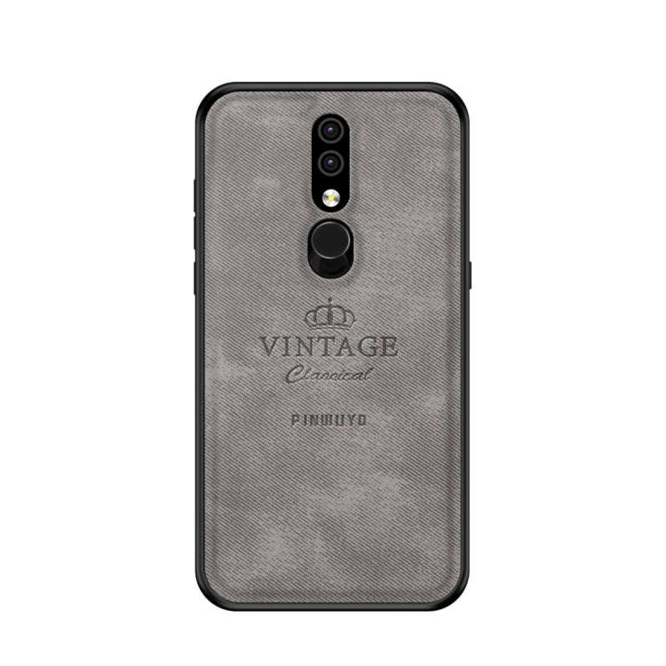 PINWUYO Shockproof Waterproof Full Coverage PC + TPU + Skin Protective Case for Nokia 4.2 (Grey)