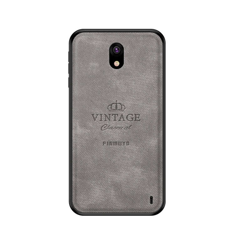 PINWUYO Shockproof Waterproof Full Coverage PC + TPU + Skin Protective Case for Nokia 1 Plus (Grey)