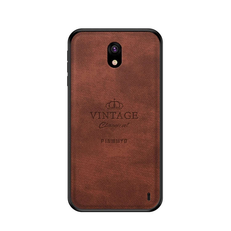 PINWUYO Shockproof Waterproof Full Coverage PC + TPU + Skin Protective Case for Nokia 1 Plus (Brown)