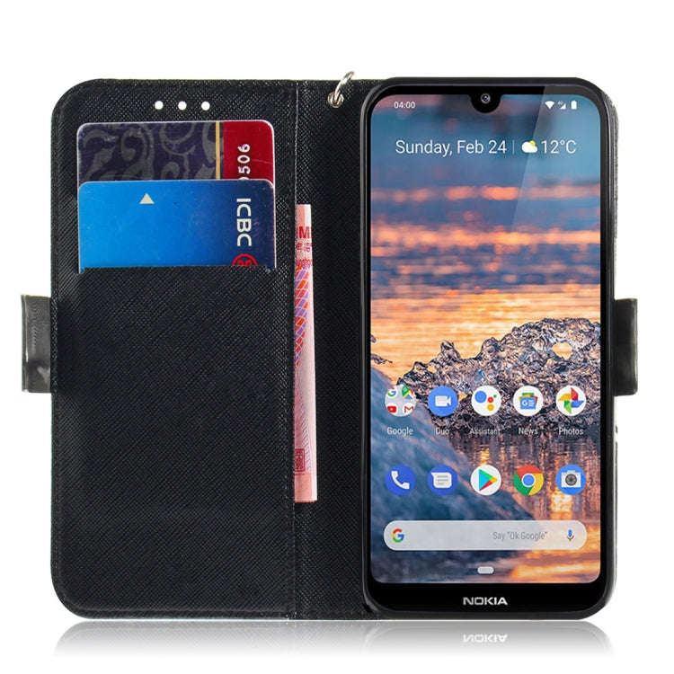3D Colored Drawing Animals Pattern Horizontal Flip Leather Case for Nokia 4.2, with Holder & Card...