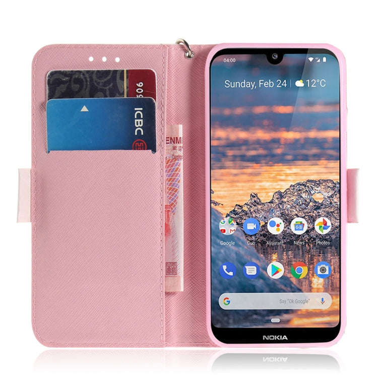 3D Colored Drawing Cats Pattern Horizontal Flip Leather Case for Nokia 4.2, with Holder & Card Sl...