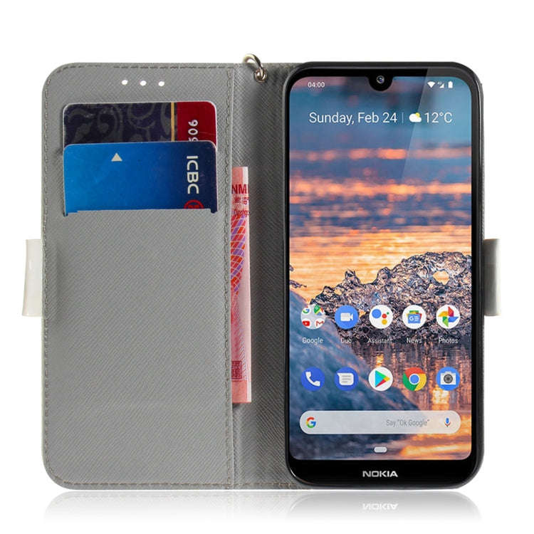 3D Colored Drawing Dog Pattern Horizontal Flip Leather Case for Nokia 4.2, with Holder & Card Slo...