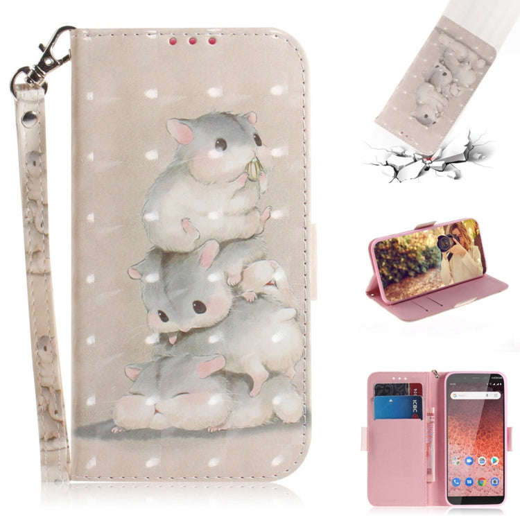 3D Colored Drawing Squirrels Pattern Horizontal Flip Leather Case for Nokia 1 Plus, with Holder &...