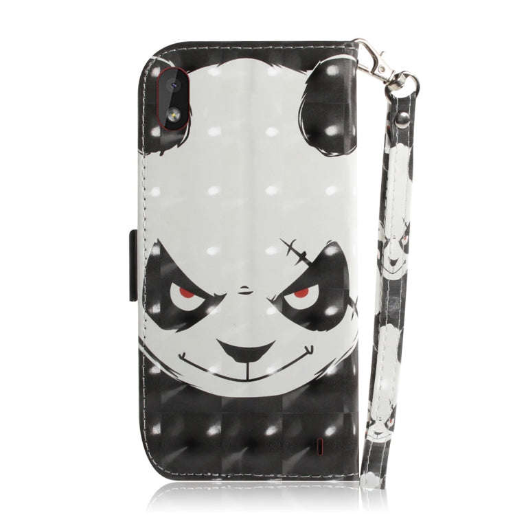 3D Colored Drawing Angry Bear Pattern Horizontal Flip Leather Case for Nokia 1 Plus, with Holder ...