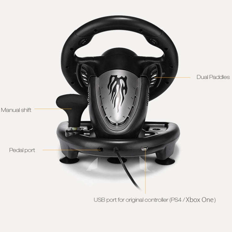 PXN-V3 Racing Game Steering Wheel for PC / PS3 / 4 / xbox one / switch(Orange)
