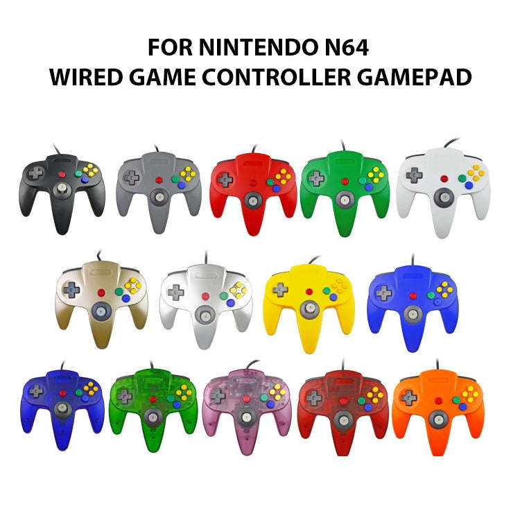 For Nintendo N64 Wired Game Controller Gamepad(Black)