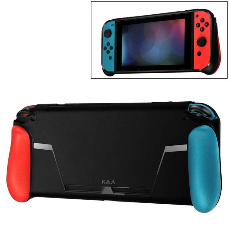 TPU Shell Handle Grip with Game Card Slot Anti-Shock Cover Silicone Case for Nintendo Switch, wit...