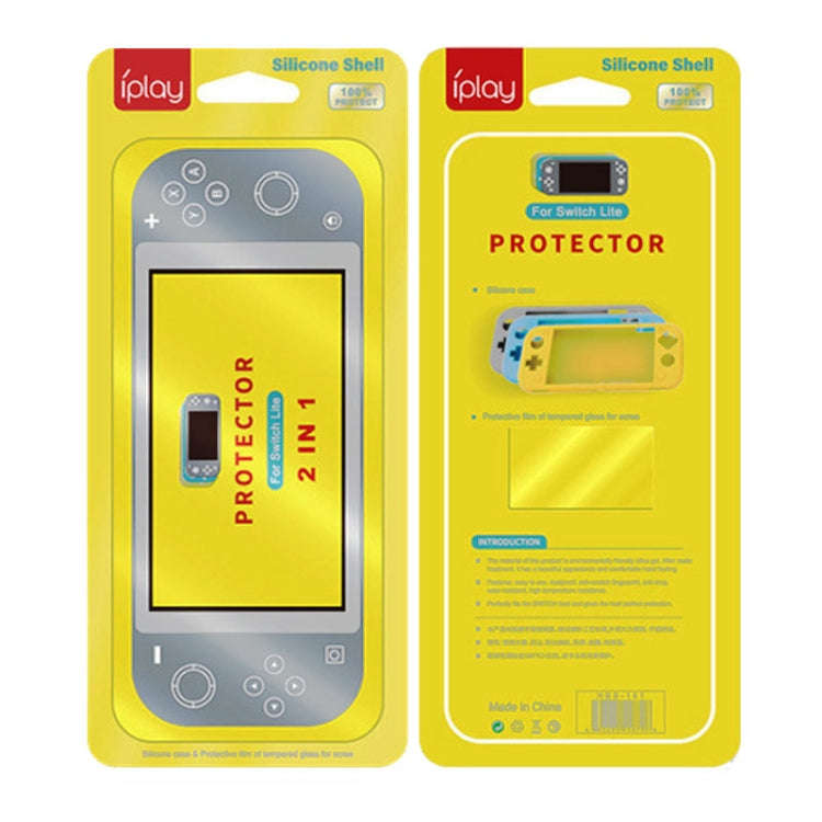 IPLAY Game Host Silicone Full Coverage Protective Case with Screen Protector for Switch Lite(Tran...