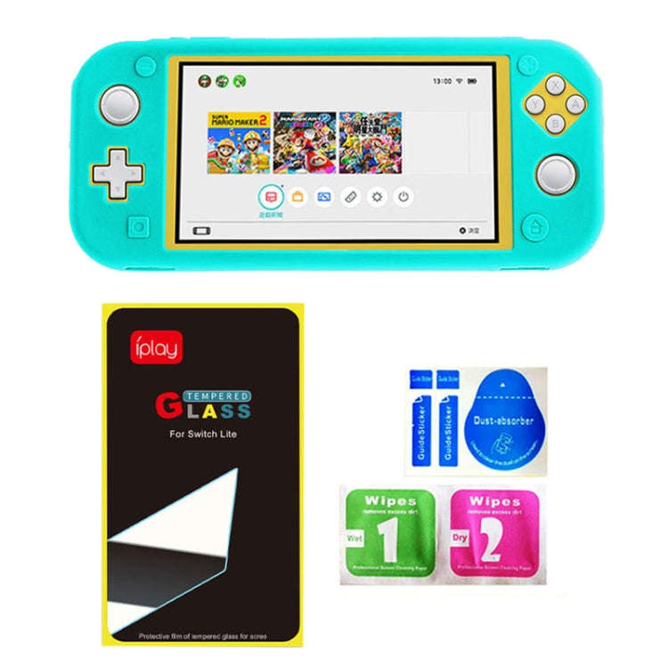 IPLAY Game Host Silicone Full Coverage Protective Case with Screen Protector for Switch Lite(Tran...