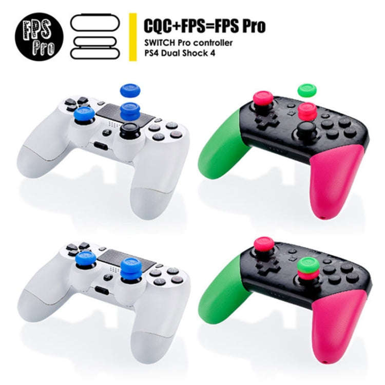 Left + Right Gamepad Rocker Cap Button Cover for NS Pro / PS4(Green+Red)