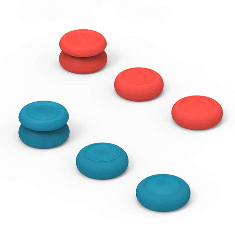 Left + Right Gamepad Rocker Cap Button Cover for Switch(Blue + Magenta)