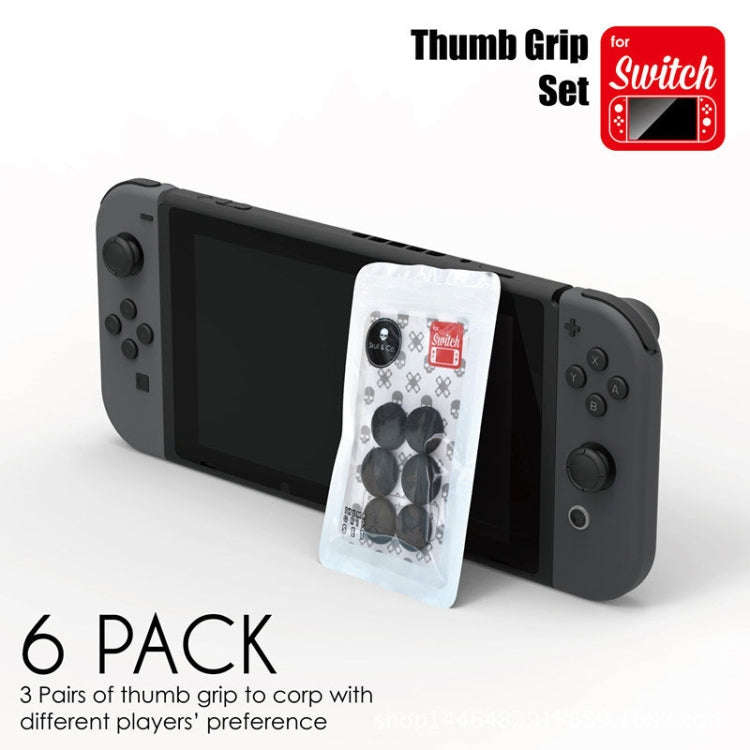 Left + Right Gamepad Rocker Cap Button Cover for Switch(Black)