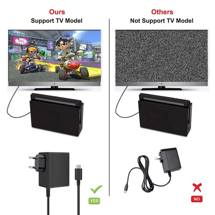 AC Adapter Charger for Nintend Switch, EU Plug