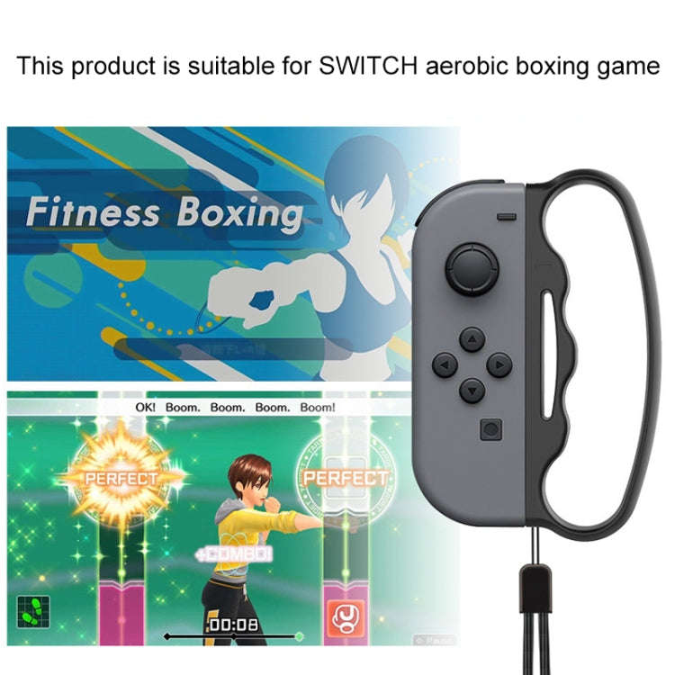 iPlay Small Handle Boxing Grip Gamepad Grip with Strap for Switch Joy-Con(Red)
