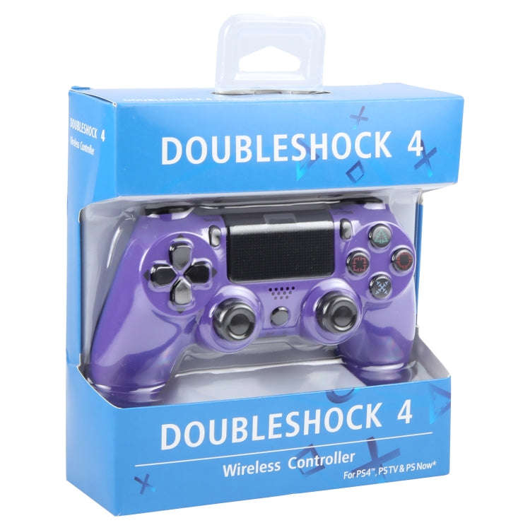 Wireless Bluetooth Snowflake Button Game Controller for Sony PS4 (Purple)