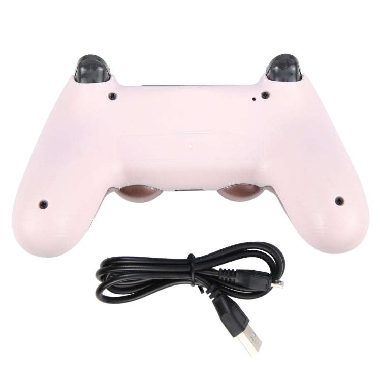 Wireless Bluetooth Snowflake Button Game Controller for Sony PS4 (Rose Gold)