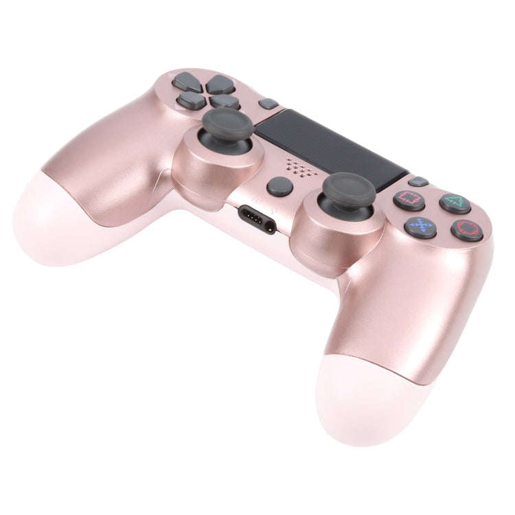 Wireless Bluetooth Snowflake Button Game Controller for Sony PS4 (Rose Gold)