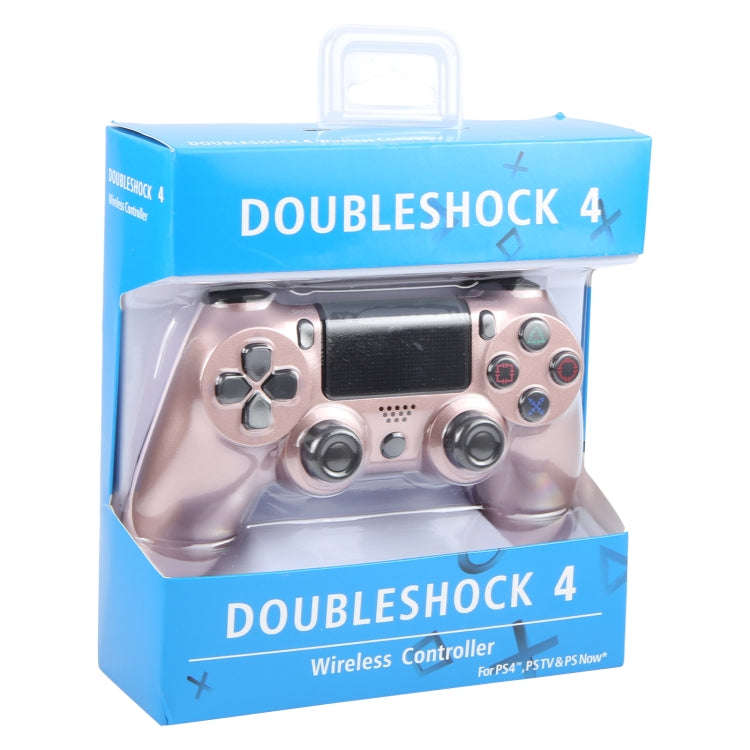 Wireless Bluetooth Snowflake Button Game Controller for Sony PS4 (Rose Gold)
