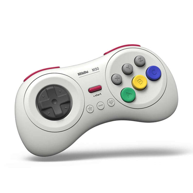 8BitDo M30 Bluetooth Gamepad for Nintendo Switch, Mac OS, Android, Steam, Windows (White)