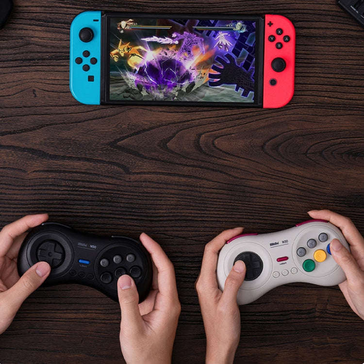 8BitDo M30 Bluetooth Gamepad for Nintendo Switch, Mac OS, Android, Steam, Windows (White)