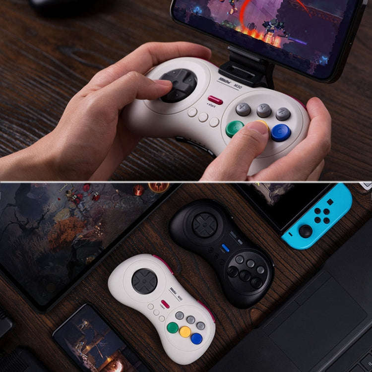 8BitDo M30 Bluetooth Gamepad for Nintendo Switch, Mac OS, Android, Steam, Windows (White)