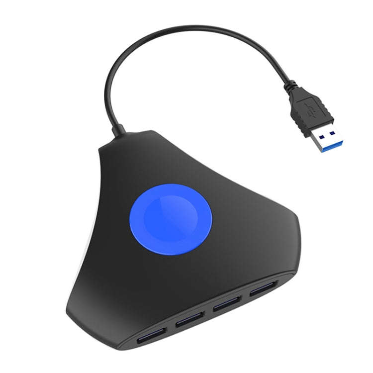 KJH P5-015 4 in 1 Hub Converter USB 3.0 Blue Light Expansion Adapter Splitter Charger Connector S...