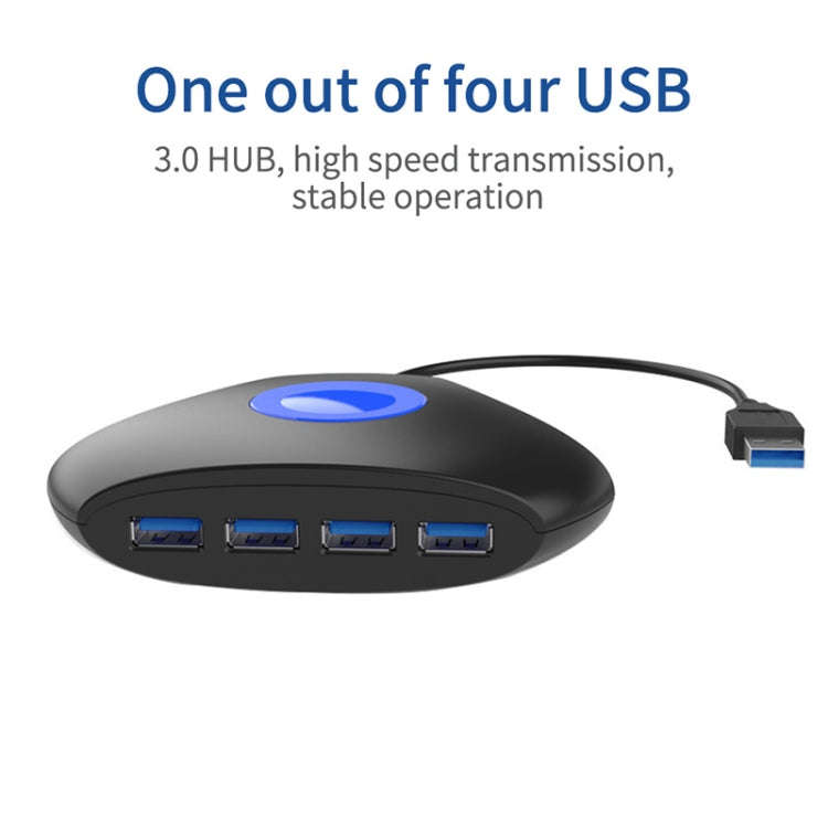 KJH P5-015 4 in 1 Hub Converter USB 3.0 Blue Light Expansion Adapter Splitter Charger Connector S...