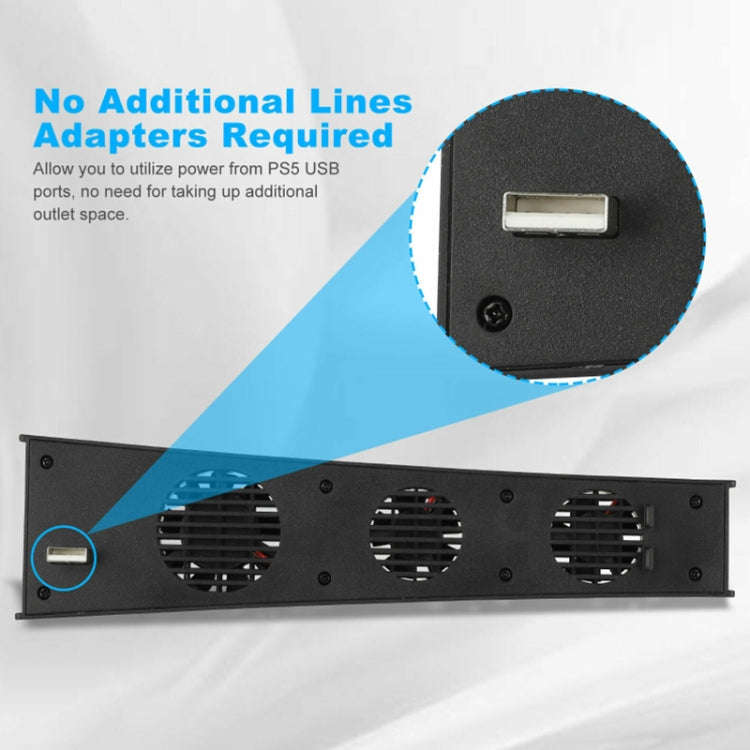 KJH P5-009 Console Cooling Fan For PS5(Black)