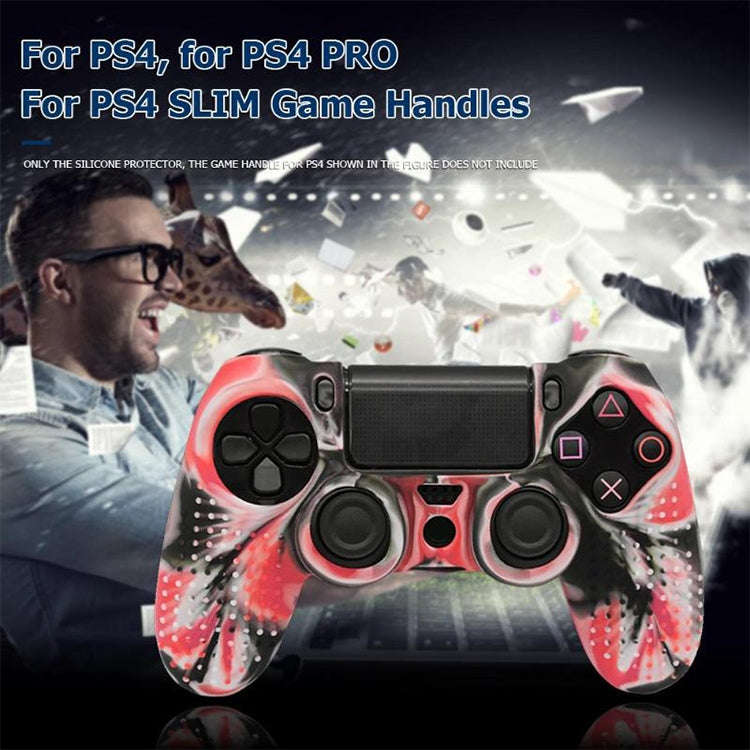 Non-slip Silicone Protective Case for Sony PS4(Red + Black)