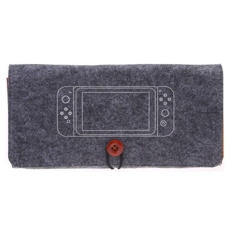 Portable Soft Felt Handbag Storage Protective Bag for Nintendo Switch(Dark Gray)