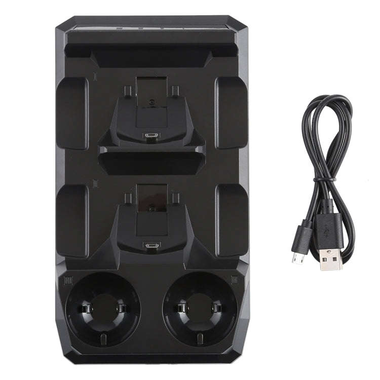 4 in 1 Charger USB Charging Dock Station Stand with LED Indicator for Playstation PS4 Controller ...