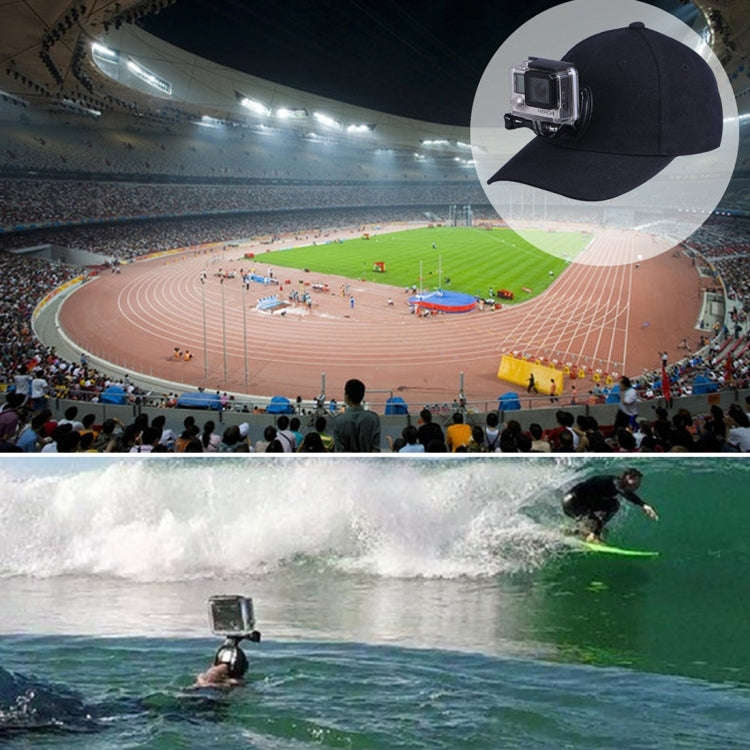 Outdoor Sun Hat Topi Baseball Cap with Camera Stand Holder Mount for GoPro & SJCAM & Xiaomi Xiaoy...