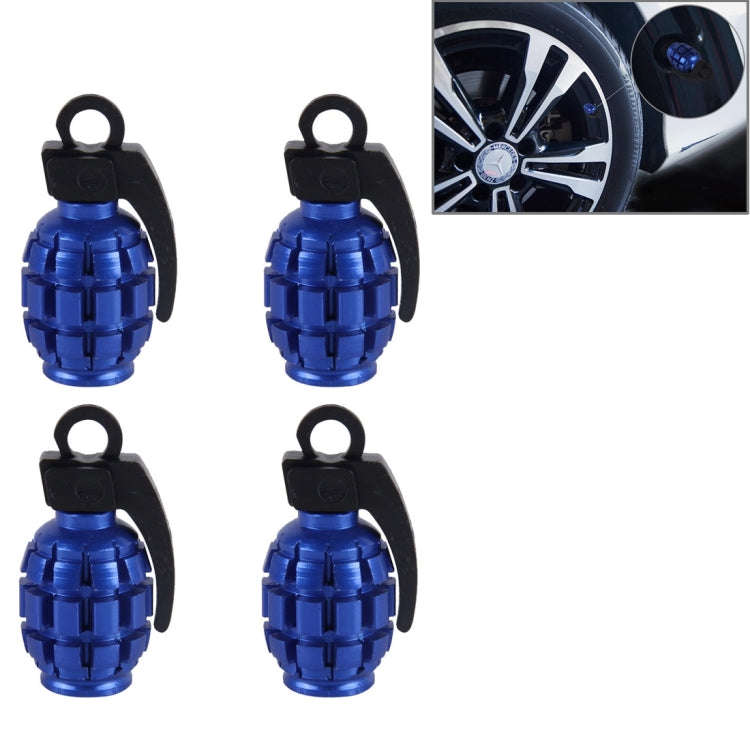 4 PCS Universal Car Tire Valve Caps(Dark Blue)