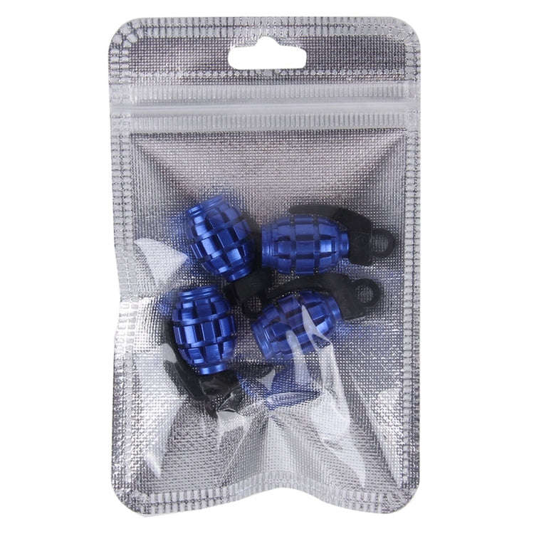 4 PCS Universal Car Tire Valve Caps(Dark Blue)