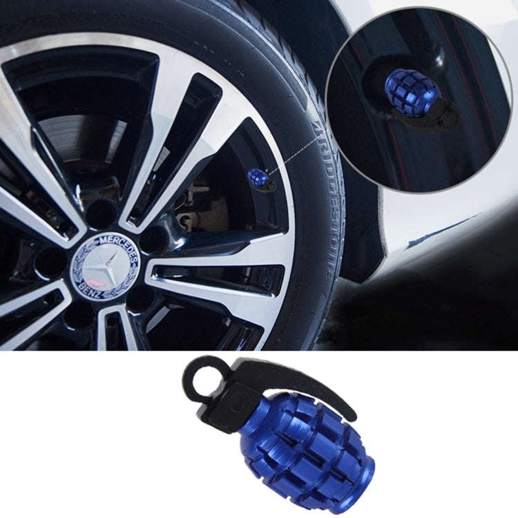 4 PCS Universal Car Tire Valve Caps(Dark Blue)