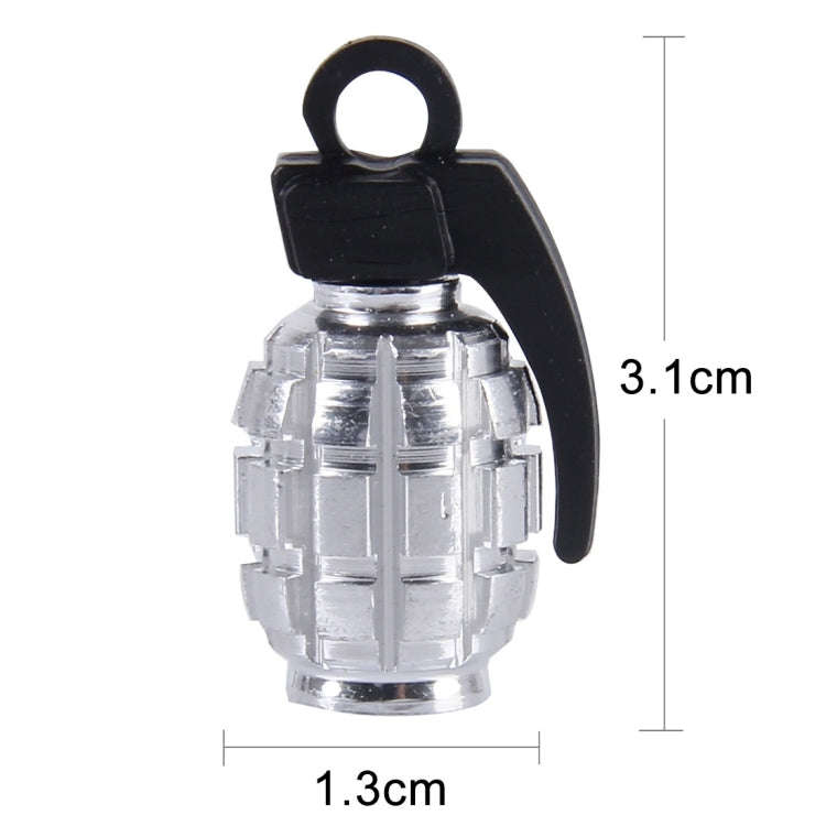 4 PCS Universal Car Tire Valve Caps(Silver)